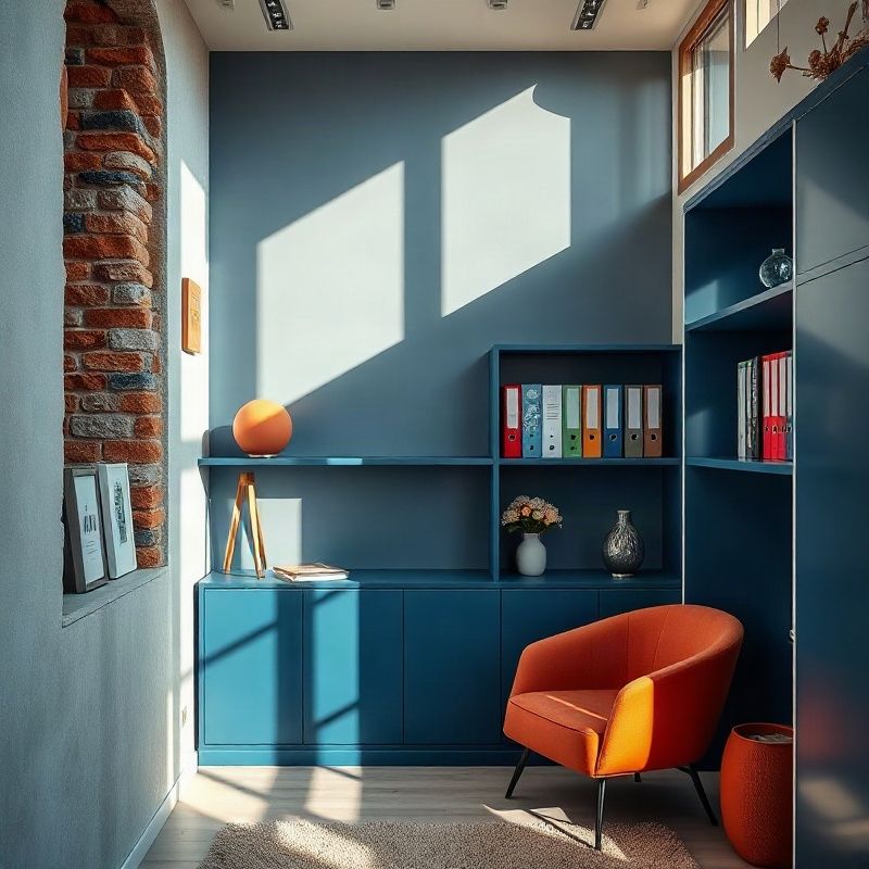 Interijer varaždinskog ureda u indigo tonovima